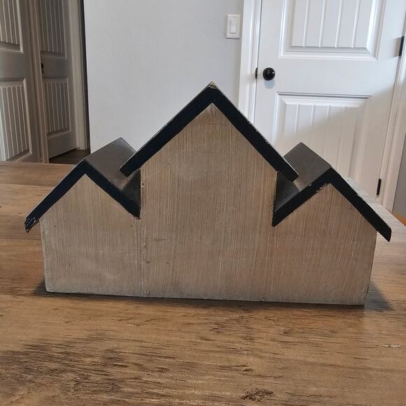 Vintage Cat Wood House Container 3 Pull Out Drawers Kitty 90s Cottage Retro - Picture 6 of 14